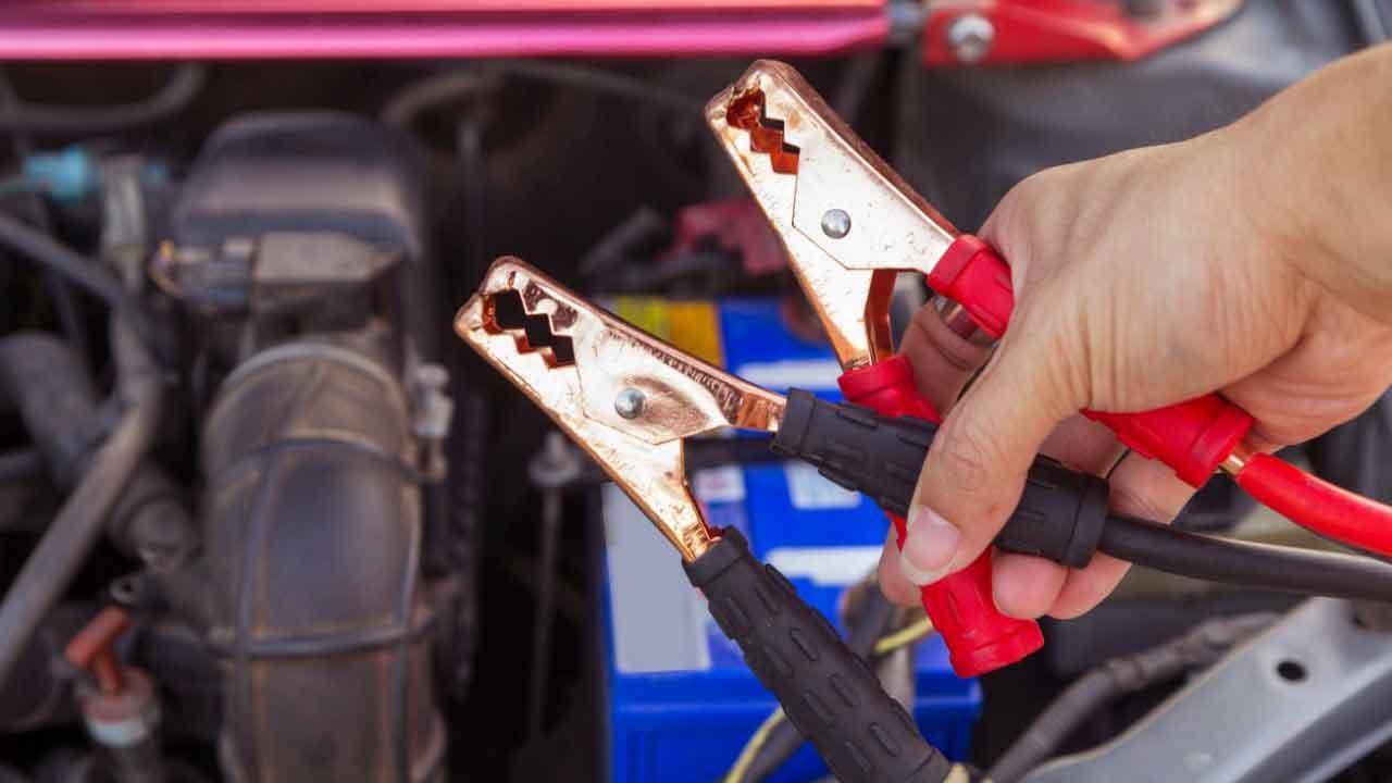 jumper cables to connect two cars