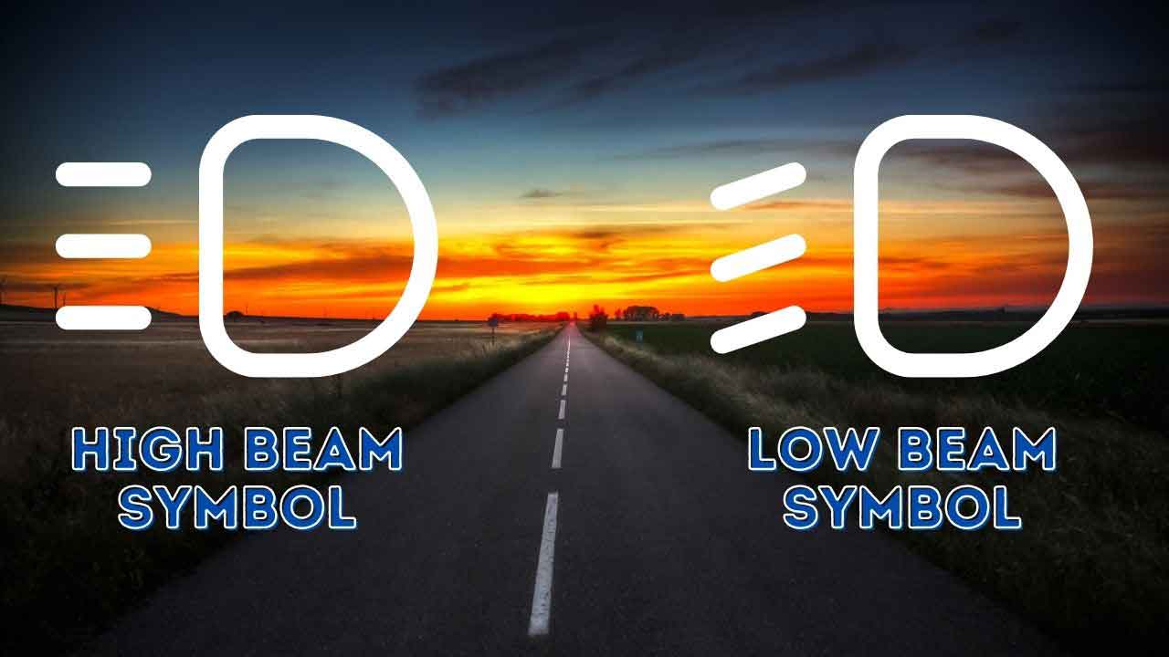 low beam vs high beam symbol