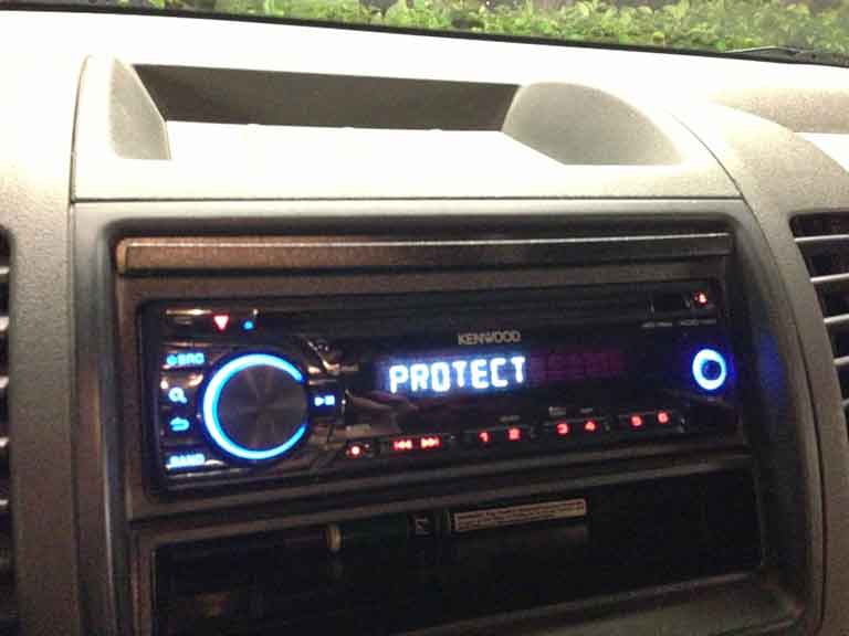 fix kenwood car stereo that goes into protect mode