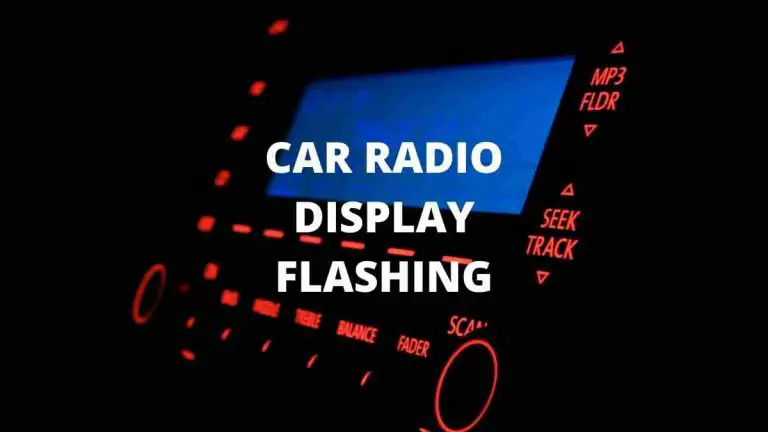 car radio display flashing