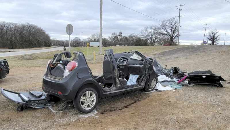 a small car collides head on with a large suv
